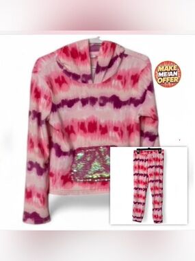 Brand New Pink & Purple Tie-Dye Hooded Set - SZ L